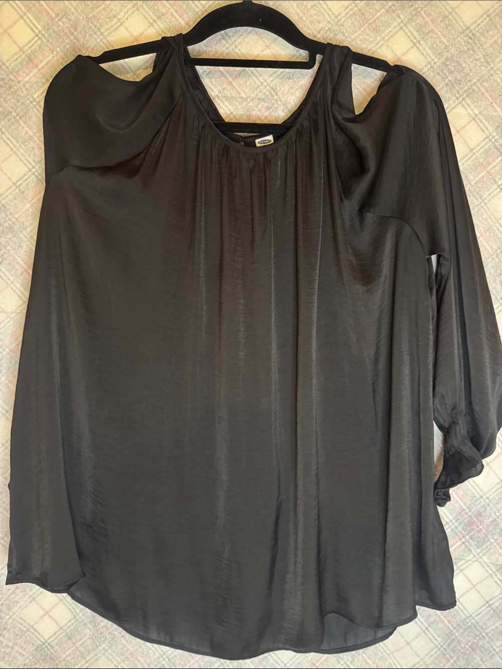 Old Navy Black Cold-Shoulder Blouse